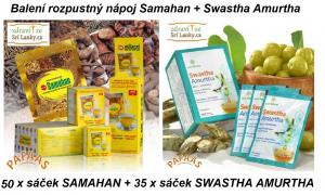 50 sáčků SAMAHAN + 35 sáčků SWASTHA AMURTHA + Samahan SP balzám 3 g