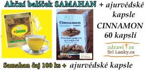 Samahan - bylinný čaj (balení 100 ks) + kapsle CINNAMON 60 ks