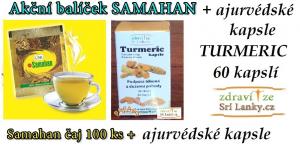 Samahan - bylinný čaj (balení 100 ks) + TURMERIC kapsle 60 ks